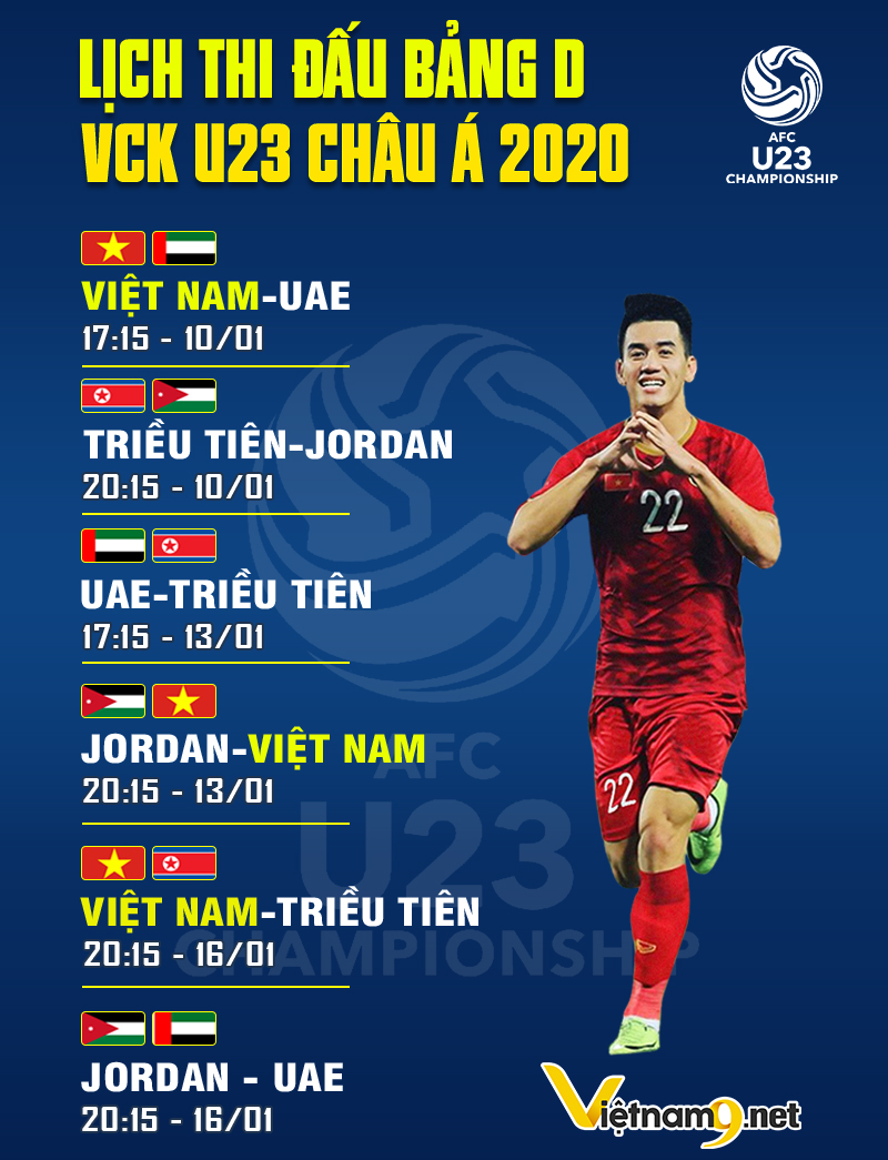 U23 Châu Á - Lịch thi đấu Bảng D 2 - Vietnam9