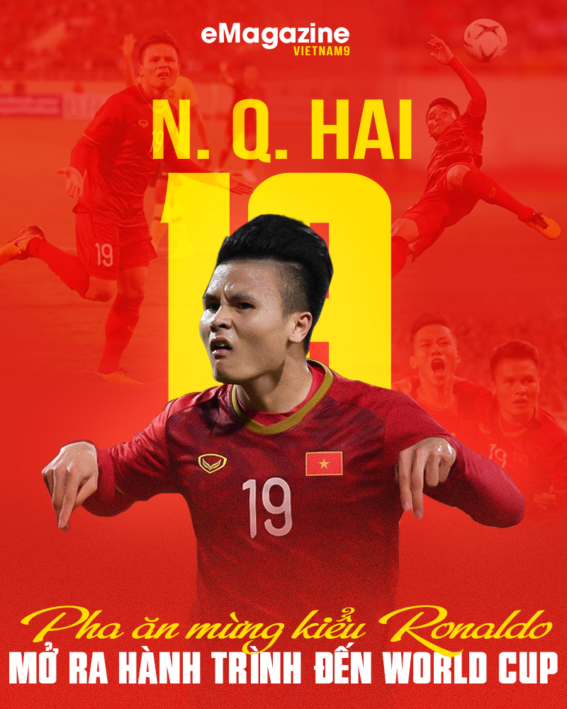 Quang Hải - pha ăn mừng kiểu Ronaldo mở ra hành trình đến World Cup - Vietnam9.net